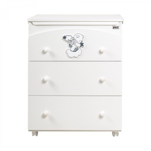 Commode Table à Langer 3 Tiroirs Picci Mambo Blanc