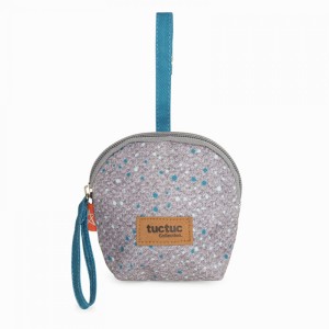 Porte-sucette pocket tissé avec poignée de transport  Tuc Tuc Elements Gris