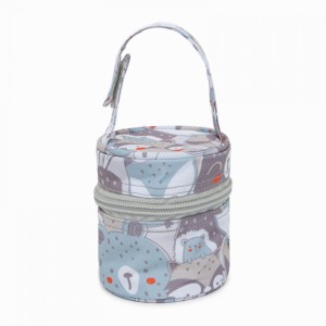 Porte-sucette pocket tissé avec poignée de transport  TucTuc Friends Gris