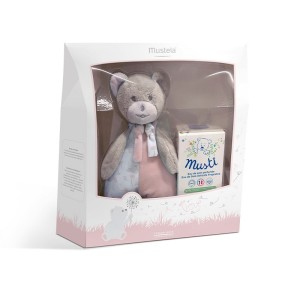 Coffret cadeau Mustela Eau parfumée Musti avec peluche rose