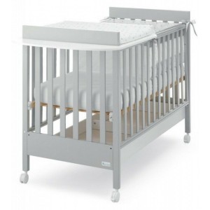 Blue Bed Design Homi Baby Space Grey avec table à langer blanche et grise