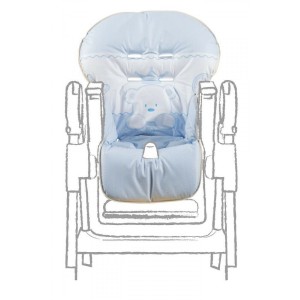 Italbaby Housse de chaise haute en PVC Baby Re Azzurro