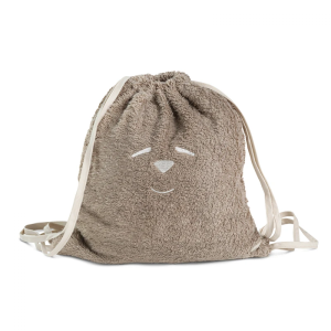 Sac de maternelle en éponge Nanan avec serviette beige