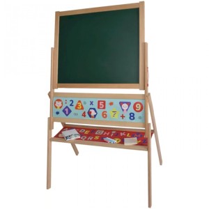 Tableau blanc magnétique double face avec chevalet en bois Eichhorn par Simba 66 x 110 cm