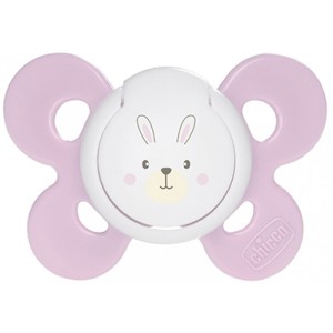 Sucette Chicco Physio Comfort Silicone Lapin Blanc Rose 0-6m