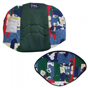 Housse + Canopy Siège Auto Ovetto Pam Green Fiorellini Rossi /