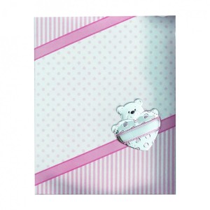 Innocenti Argenti Album de Naissance les Petits Ourson 20x25 Rose