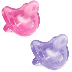 Chicco Lot de Deux Sucette Silicone Physio 6-12m Fille