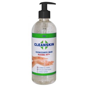 Gel désinfectant pour les mains 63% d'alcool démaquillant avec distributeur 500 ml