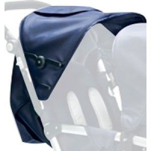 Capot arrière Plebani pour poussette jumelle Blue Gemini