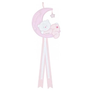 Ruban de naissance Andy & Helen Pink Moon Bear