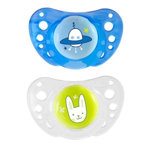 Succhietto Chicco Physio Air Silicone 2 PZ Blu Verde 16-36m 
