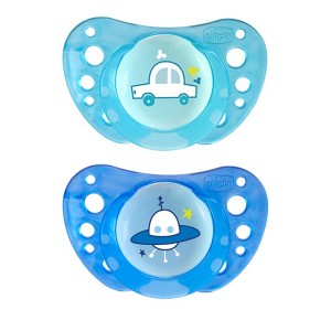 Chicco Physio Air Silicone Sucette 2 PCS Bleu Clair 16-36m